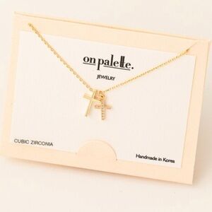 Gold Cross Pendant Necklace